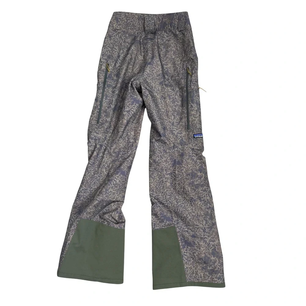 Patagonia Powder Town Pants Lichen Basin Green Camo Snow Ski Men's XS NWOT - Picture 2 of 7